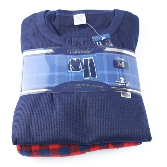 Essentials Seven Apparel Men's Long Sleeve Pajama - Picture 1 of 5